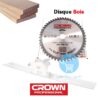 Disque de scie plongeante Crown 165mm à 50 dents pour coupes précises dans le bois - diamètre optimal pour menuiserie et ébénisterie professionnelle