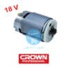 moteur visseuse crown 18v présenté sur un fond blanc