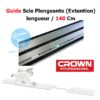 Regle crown caxs-ba140 sur un fond blanc avec logo Crown originale en rouge