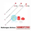 un serie de Rallonge Airless (Extension) de 25 Cm - 50 Cm et 100Cm Honestpro avec logo Honestpro et logo du site web Necheri