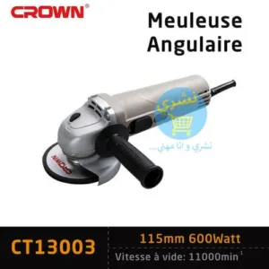 Meuleuse 115 mm CROWN CT13003 en action - vue du corps de l'outil.