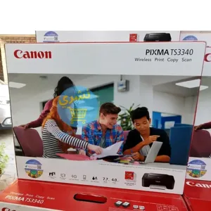 Boîte d'emballage de l'imprimante montrant les fonctions Wireless Print Copy Scan.