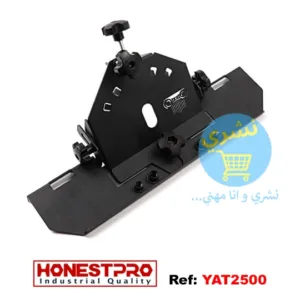Support Coupe 45° pour Faïence HonestPro YAT2500 avec référence et caractéristique ainsi que le logo officielle du fabricant Honestpro et le logo du site Ecommerce distributeur de produit, Necheri (نشري) sur fond Blanc